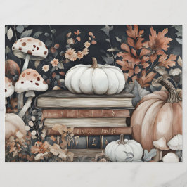 Papel de scrapbook de abóbora de outono em cores s