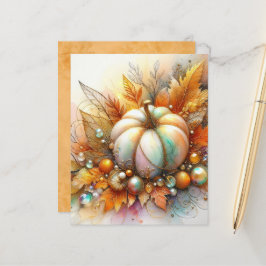 Papel de Scrapbook de Abóbora de Outono & Enfeites
