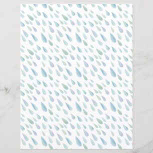 Papel de Scrapbook de Aquarela Azul Simples com Go