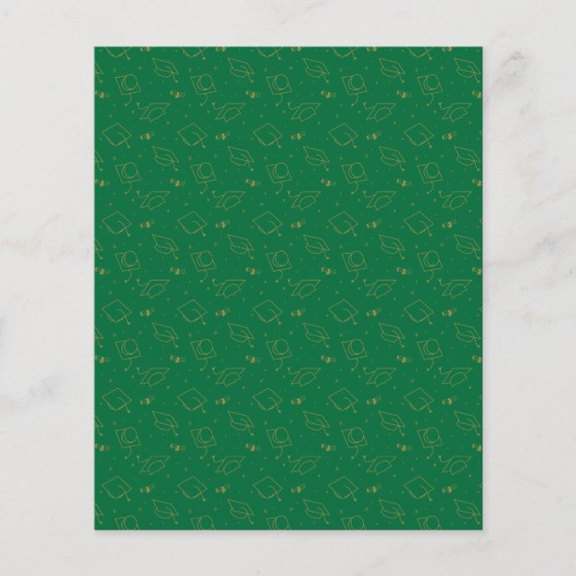 Papel de Scrapbook de Arremesso de Diploma Verde e (Frente)