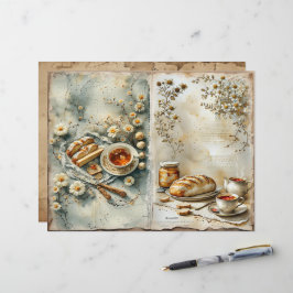 Papel de Scrapbook de Café Vintage de Verão