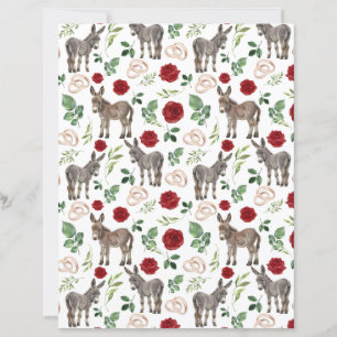 Papel de Scrapbook de casamento floral vermelho bu
