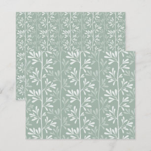 Papel de Scrapbook de Caule Botânico Moderno Verde