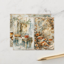 Papel de Scrapbook de Chá de Breakfast Vintage