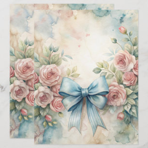 Papel de Scrapbook de Chique Azul