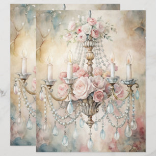 Papel de Scrapbook de Chique Azul