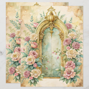 Papel de Scrapbook de Chique Azul