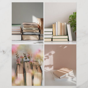 Papel de Scrapbook de Colagem de Livros Academia L