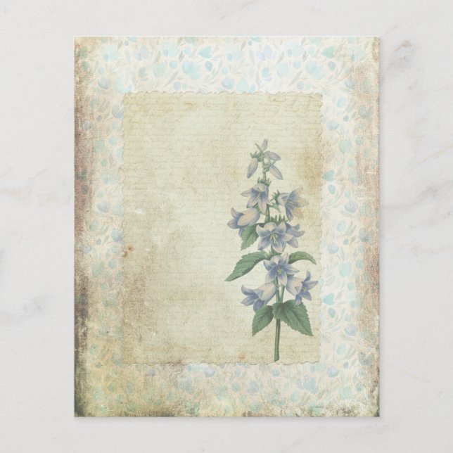 Papel de scrapbook de coloração azul Shabby (Frente)