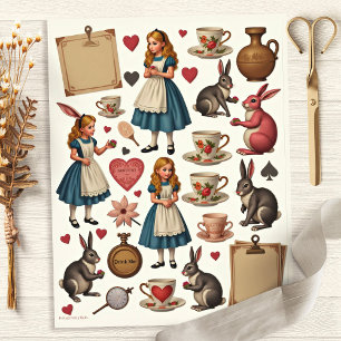 Papel de Scrapbook de Corte Caprichoso Vintage Ali
