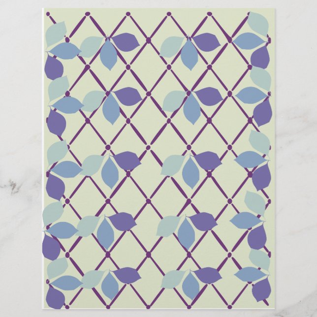 Papel de Scrapbook de Design de Folha (Frente)