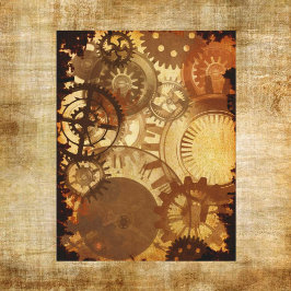 Papel de Scrapbook de Engrenagens Steampunk