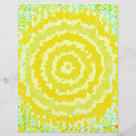 Papel de Scrapbook de Flor Abstrata Amarela 2 Lado