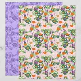 Papel de Scrapbook de Flor Silvestre
