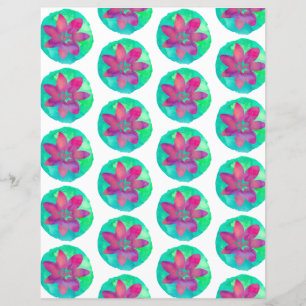 Papel de scrapbook de flores tropicais de cor múlt