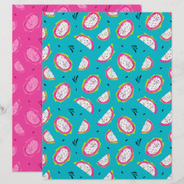 Papel de Scrapbook de Fruta do Dragão