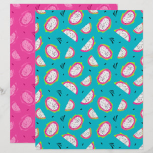 Papel de Scrapbook de Fruta do Dragão