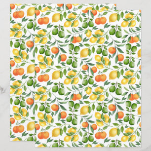 Papel de Scrapbook de Frutas Cítricas