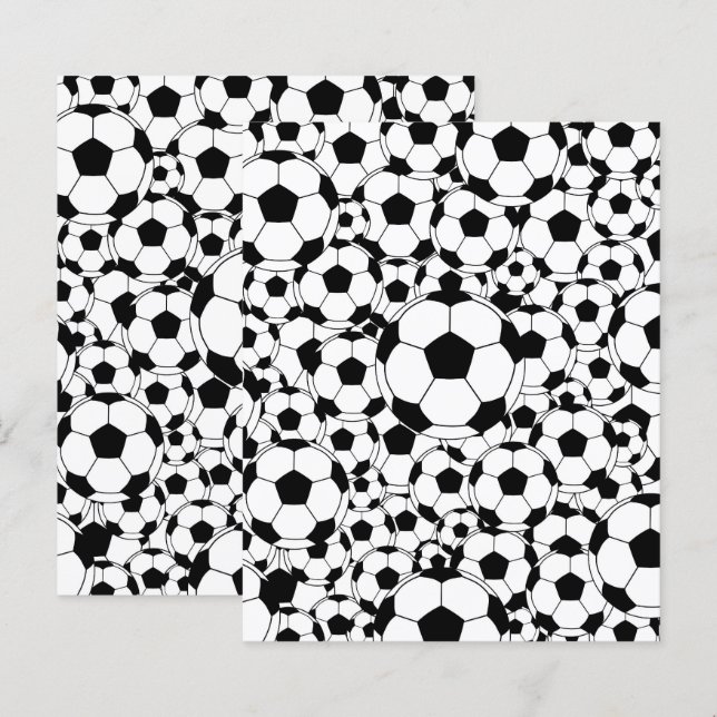 Papel de Scrapbook de Fundo de Bola de Futebol (Frente/Verso)