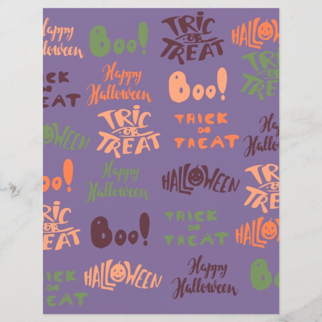 Papel de Scrapbook de Halloween (Frente)