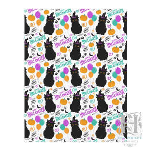 Papel de Scrapbook de Halloween de Gato