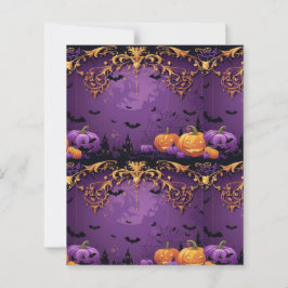 Papel de scrapbook de Halloween roxo