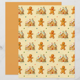 Papel de Scrapbook de Homens de Pão de Mel