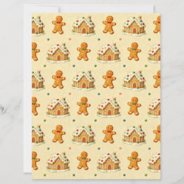 Papel de Scrapbook de Homens de Pão de Mel