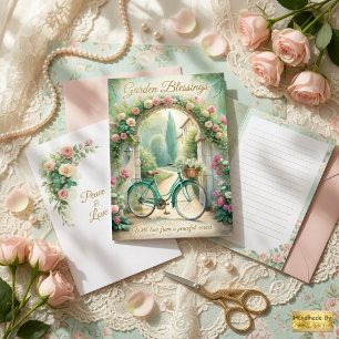Papel de Scrapbook de Jardim Verde-Menta Desbotado