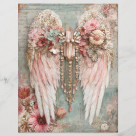 Papel de Scrapbook de Jornalzinho Asas de Anjo