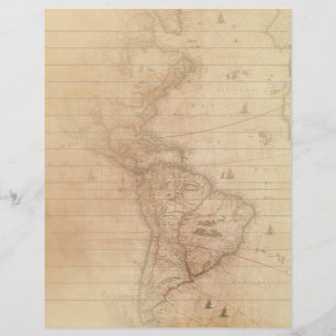 Papel de Scrapbook de Mapa Antigo Personalizado co