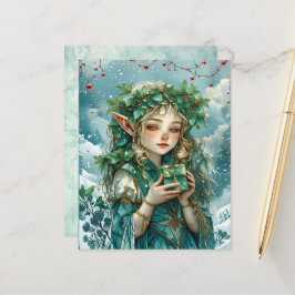Papel de Scrapbook de Natal da Princesa Elfo