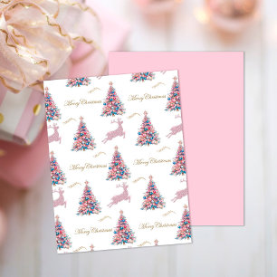 Papel de Scrapbook de Natal de Rena Pastel