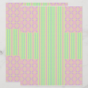 Papel de Scrapbook de Natal Páscoa Cruz Pastel 2 L