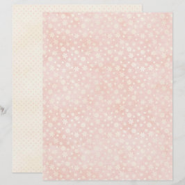 Papel de Scrapbook de Natal Rosa Doce Pastel