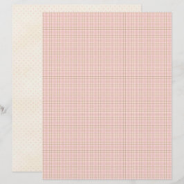Papel de Scrapbook de Natal Rosa Pastel Fofo