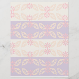 Papel de Scrapbook de Padrão Floral Bonito