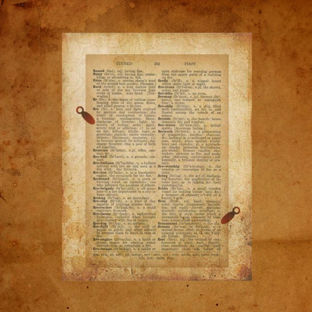 Papel de Scrapbook de Página de Dicionário Vintage (Criador carregado)
