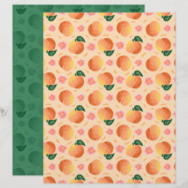 Papel de Scrapbook de Pêssego