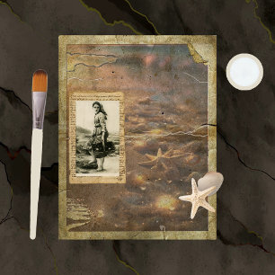 Papel de scrapbook de praia em dificuldade