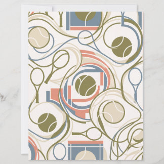 Papel de Scrapbook de Raquetes de Tênis Abstratas