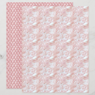 Papel de Scrapbook de Renda Floral Coquette Vintag