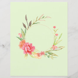 Papel de Scrapbook de Rosas de Jardim da Casa de C