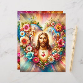 Papel de Scrapbook de São Valentim Cristão Colorid