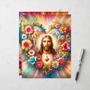 Papel de Scrapbook de São Valentim Cristão Colorid