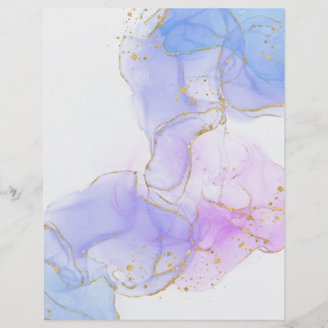 Papel de scrapbook de tinta a álcool rosa, púrpura (Frente)