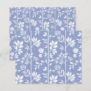 Papel de Scrapbook de Videira Floral Azul Periwink