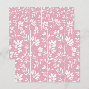 Papel de Scrapbook de Videira Floral Rosa Alegre