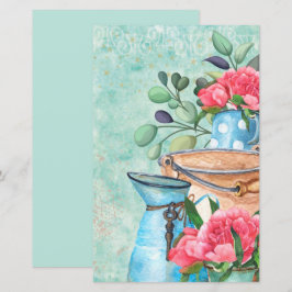 Papel de scrapbook decoupage guarda água-tinta vin
