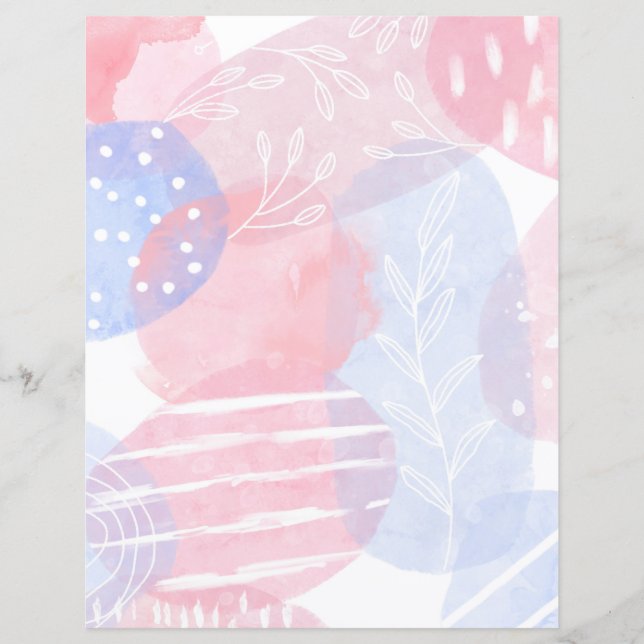 Papel de scrapbook delicioso para Blush e Abstrato (Frente)